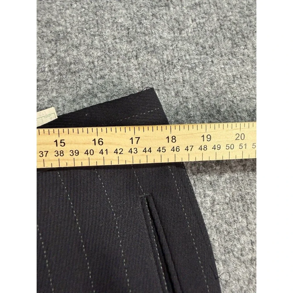 Armani Collezioni Men’s 36x32 Classic Fit Textured Pinstripe Pants – Black